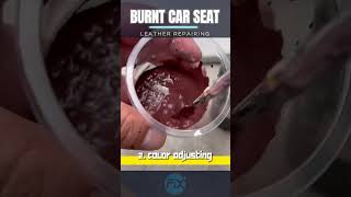 Clear Steps of DAMAGED CAR SEAT REPAIRING  leather damage repairing  car leather repair diy [upl. by Manno]