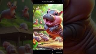 รู้หรือไม่ ทำไมฮิปโปเด้งดึ๋ง fun animals cute [upl. by Kelsy838]