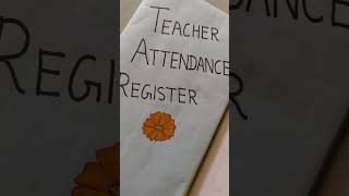 Creative Attendance Register Decoration Ideas [upl. by Wilonah]