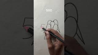 How to draw birds with numbers 500 [upl. by Thackeray]