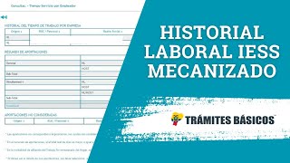 Consultar Historial Laboral IESS  Descargar mecanizado de aportaciones [upl. by Aisenat263]