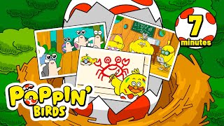 ABC Song With Snails  More Nursery Rhymes amp Kids Songs POPPIN BIRDS [upl. by Yelats]