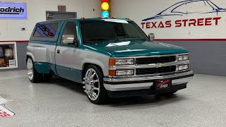 1994 Chevrolet C3500 OBS dually low mile OEM twotone belltech drop 22” semi wheels SOLD [upl. by Anoel]