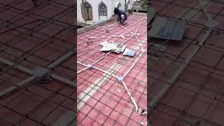 House wiring roof conduit installation  electrical short [upl. by Analahs]