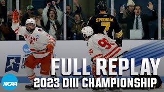 2023 NCAA DIII mens hockey championship  FULL REPLAY [upl. by Eat]