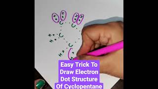 SUPER EASY TRICK TO DRAW ELECTRON DOT STRUCTURE OF CYCLOPENTANE  CLASS 10 CBSE BOARDS SCIENCE [upl. by Ranique]