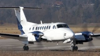 Beechcraft King Air 350i Skywork Airlines Take Off at Airport BernBelp [upl. by Dennard]