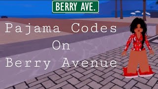 Berry Avenue Pajama Codes ✨🩷  Roblox [upl. by Diva888]