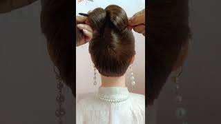 No hair ties needed for classic Chinese bun hairstyle hairstyle easyhairstyle hairbun hairupdo [upl. by Dane]