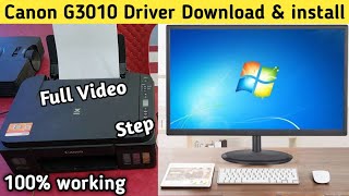 Canon G3010 Driver Download and install  Step By Step 100 working 2024 in hindi [upl. by Skurnik]