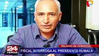 Ollanta Humala declaró por más de 12 horas ante fiscal en Palacio de Gobierno 12 [upl. by Attenor544]