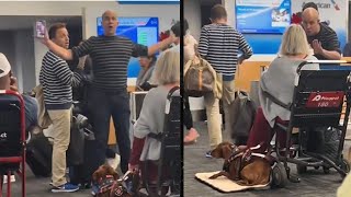 Dustin Miller and his husband Anthony Thorne have a meltdown at the airport over their 🐕 🐶 [upl. by Astrix]