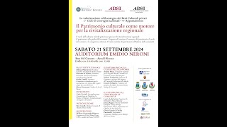 La valorizzazione ed il sostegno dei Beni Culturali privati  1° Ciclo di convegni nazionali [upl. by Sualohcin]