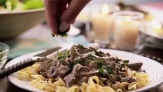 Campbells Kitchen  Slow Cooker Creamy Beef Stroganoff [upl. by Lennox222]