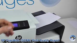 HP PageWide 352DW How to Print a Test PagePrint Quality Report [upl. by Nan760]