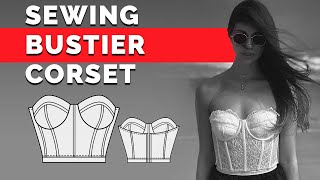 Sewing Bustier Corset  Pattern and Cutting  Free Corset Pattern [upl. by Lona6]