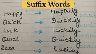 Suffix Words ll English suffix words ll daily practice worksheet ll english suffix [upl. by Terina]