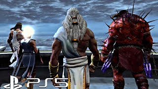 GOD OF WAR PS5  Gods Vs TITANS amp Kratos Fight Scene At Mount Olympus 4K Ultra HD PS5 [upl. by Ettenowtna]