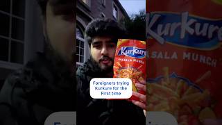 Foreigners Trying Kurkure For The First Time 🇮🇳 foodvideos food funny foodie kurkure [upl. by Darnell]