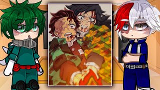 Class 1A React to Demon Slayer  MHA  Gacha club [upl. by Attiuqram]