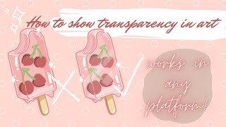 Show Transparency in your digital art How to Draw glass and transparent objects [upl. by Suoilenroc]