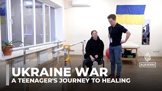 Ukrainian teen amputee rehabs after surviving Russian glide bomb aims to help others [upl. by Morvin]