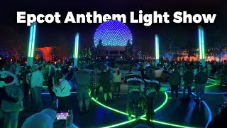 Epcot World Celebration — Spaceship Earth Light Show of Epcot Anthem Song [upl. by Argent]