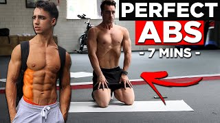 7 MIN PERFECT ABS WORKOUT NO EQUIPMENT BODYWEIGHT WORKOUT [upl. by Ellenet]