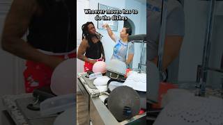 Who doing the dishes 👀😂 dishes couplecomedy relationship water dontmove [upl. by Eseuqcaj591]