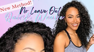 NO LEAVE OUT Quick Weave NEW METHOD  Jasmine Defined [upl. by Shanon533]