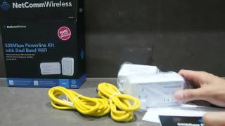 Unbox Netcomm NP508 PoE 500mbps Powerline Kit with Dual Band Wifi [upl. by Benedikta24]