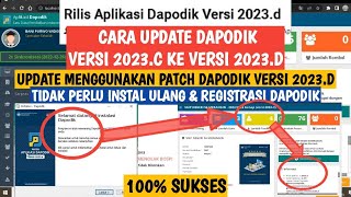 CARA UPDATE DAPODIK VERSI 2023D MENGGUNAKAN PATCH [upl. by Rahs]