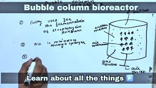 Bubble column bioreactor in hindi ll biology ll [upl. by Setiram]