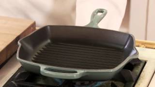 Le Creuset Signature Grill Pan  Grilled Pork Loin Chops [upl. by Hildick]