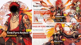 NEW UPDATE Confirmed 2 Pyro Archon Mavuika kit amp Xbalanque Info  Genshin Impact [upl. by Yrac]