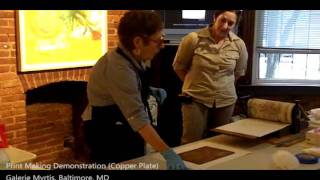 Print Making Demonstration Copper Plate [upl. by Neo]