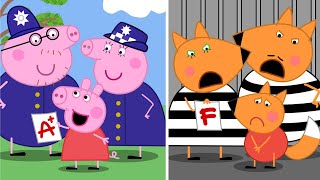 Family Police and Family Thief  Peppa Pig Funny Animation [upl. by Nimaynib]