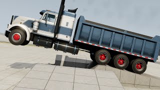 BeamNG Drive  TriDrive Dump Truck Suspension Testing on the Old Grid Map [upl. by Trygve]