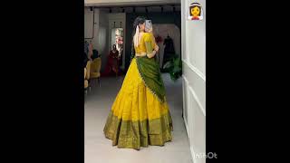 👰1600KanjivaramLehenga Work  Zari Weaving WorkLehenga Waist  SUPPORTED UP TO 42 Lehenga Choli🌷 [upl. by Adley]