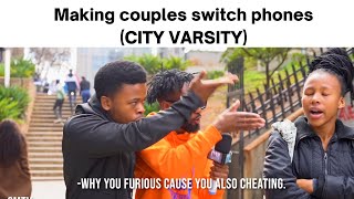 NiyaThembana Na Ep108  City Varsity  Making couples switch phones Loyalty test [upl. by Sito]