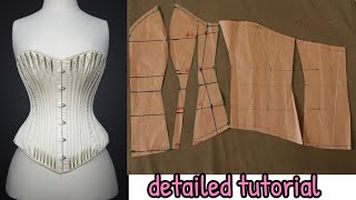 VICTORIAN CORSET TUTORIAL DETAILED [upl. by Sissie]