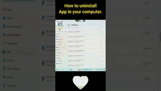 How to uninstall app in your computer [upl. by Eisler]