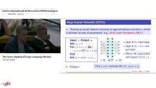 Yousef Saad The linear algebra of Large Language Models [upl. by Trilly]