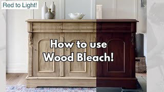 Master Two Part Wood Bleach to Lighten Wood How I used Wood Bleach to Lighten a Mahogany Sideboard [upl. by Ykcir758]