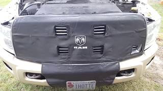 Dodge Ram Winter Grill Cover Install [upl. by Kore919]