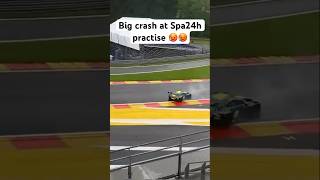 Big CRASH for AstonMartin during the 24h Spa practice circuit motorsport 📹​⁠ lasangle6250 [upl. by Jeanine]