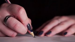 Binaural ASMR Pencil Doodling amp EartoEar Whispering Echoing Latin [upl. by Elfreda984]