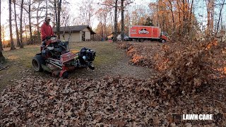 Leaf Cleanup with the Umount Blower on the Ferris Z3X Mower n Real Time NO TalkingMusicTime Lapse [upl. by Janean]