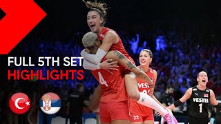 EuroVolley Womens Final Full 5th Set Turkiye vs Serbia [upl. by Ailhat477]