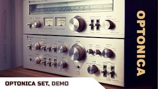 SHARP OPTONICA SET Amplifier and Tuner Demo [upl. by Ecirad]